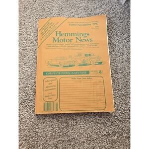 Hemmings Motor News Magazine November 1997 – Vintage Auto Ads & Classics